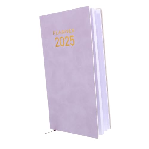 DOITOOL Agenda-Buch groß Täglicher Notizblock Terminplaner Schule Planer zu tun Tag tragbares Planer-Notizbuch tragbares Planerbuch Hinweis Lieferungen Haushaltszubehör Kunstleder Lavendel von DOITOOL