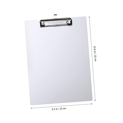 DOITOOL Aluminium Klemmbrett mit Metallklemme Leichter Dokumentenhalter für Büro und Schule Robust und Tragbar Silber von DOITOOL