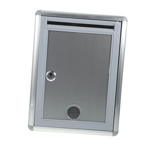 DOITOOL Aluminiumlegierung Abschließbare Wand suggestionbox Silber Multifunktionale Sichere Briefkasten wahlurne für Büro Werkstatt Schule mit Großem Fassungsvermögen von DOITOOL