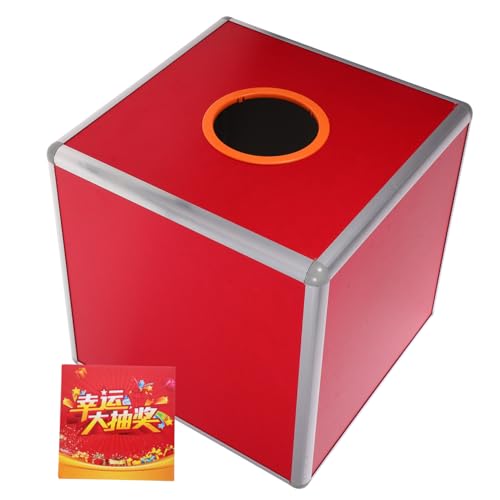 DOITOOL Aluminiumlegierung Lotteriekiste Aufbewahrungsbox für Gewinne mit Schlitz Zufällige Öffnungsfarbe für Verlosungen und Spendenaktionen Zufällige Farbe von DOITOOL