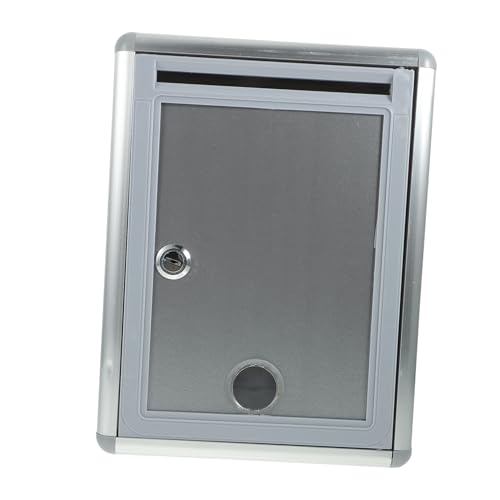 DOITOOL Aluminiumlegierung Wandmontierte Briefkasten mit Schloss Silber Sichere Vielseitige Beschwerde Vorschlagsbox Maße Schlossfach für Schutz und Privatsphäre von DOITOOL