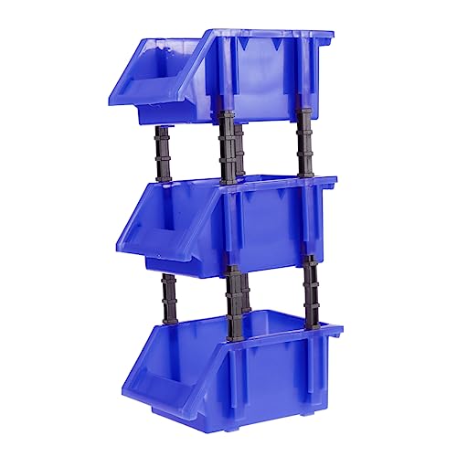 DOITOOL Aufbewahrungsbox Kunststoff Verstärkte Werkzeugkiste für Komponenten Blau Diy Organizer für Werkzeuge und Kleinteile für Heimwerker und Reparaturen von DOITOOL