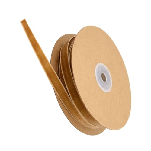 DOITOOL Beflocktes Geschenkband nicht Elastisches Samtband für Geschenkverpackung Diy Dekorationsband für Kleidung Haarschmuck und Bastelarbeiten Kaffee Farbton von DOITOOL