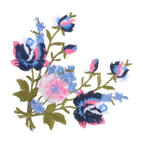 DOITOOL Bestickte Blumen Aufnäher zum Aufbügeln und Nähen Applikationen mit Blättern Robuste Stoffpatches für Kleidung Rucksäcke Hüte und Jeans Vielseitig Dekorativ und Reparierend von DOITOOL