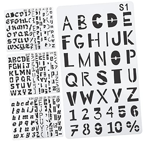 DOITOOL Blatt Wiederverwendbare Buchstabenschablonen Malvorlagen für Diy Projekte Dekorative Schablonen Pet Vielseitig Einsetzbar für Kinderzeichnungen und Scrapbooking von DOITOOL