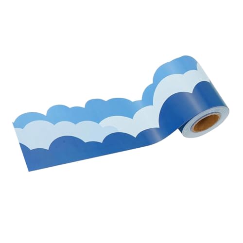 DOITOOL Blau Himmel Konturierte Trim für und Wiederverwendbar für Klassenzimmer und Partys Auffällige Wolkenmuster Langlebig und von DOITOOL