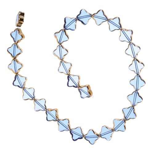 DOITOOL Blaue Kristallperlen mit Goldrand Kleeblatt Anhänger für Schmuckherstellung DIY Armband Halskette Perlen mit Mittlerem Vielseitig für Charms und Bastelprojekte DOITOOL Blaue Kristallperlen mit Goldrand Kleeblatt Anhänger für Schmuckherstellung DIY Armband Halskette Perlen mit Mittlerem Vielseitig für Charms und Bastelprojekte von DOITOOL