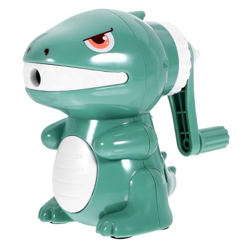 DOITOOL Bleistiftspitzer Dinosaurier Hand Tragbare Eyeliner Cartoon Kurbel Panda Buntstiftspitzer Tierspitzer Elektrischer Bleistift Elektrischer Bleistift Grüner von DOITOOL