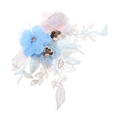 DOITOOL Blumenapplikation Patch für Hochzeitskleid Großes Gesticktes Flicken zur Dekoration von Kleidung DIY für Brautmode Langlebig und im Design Einfach Anzuwenden von DOITOOL
