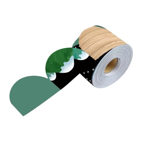 DOITOOL Bogenbrückenaufkleber Bunte Bulletin Board Grenze Wald-klassenzimmer- Natur-pinnwand-grenze Farbenfroher Bordürenbesatz Regenbogen-pinnwandverkleidung Kupferplattenaufkleber von DOITOOL