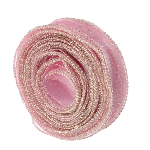 DOITOOL Breites Chiffonband mit Goldener Kante Weiches Polyester Wellenförmiges Design für Geschenkverpackungen Blumensträuße Hochzeits und Festdekoration DIY Bastelmaterial von DOITOOL