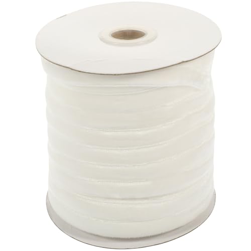 DOITOOL Breites Samtband Weiß Einseitig Gefärbtes Geschenkband Ohne Elastizität Yards Dekoratives Schleifenband Für Geschenkverpackung Kuchenboxen DIY Basteln Und Partydekoration von DOITOOL
