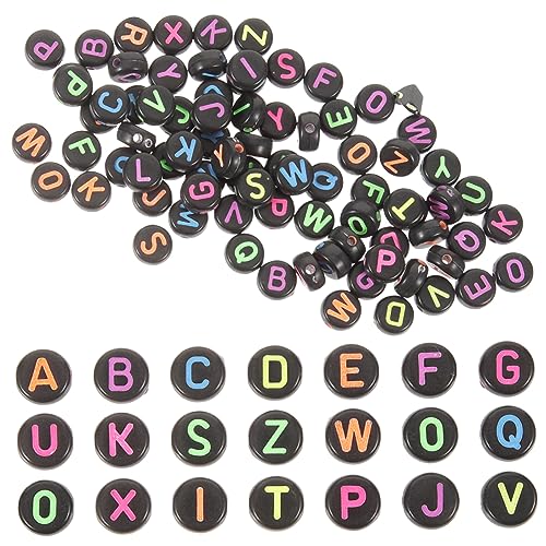 DOITOOL Buchstabenperlen Kreative Englische Buchstabenmuster Perlen für Diy Schmuckherstellung für Armbänder und Andere Bastelprojekte von DOITOOL