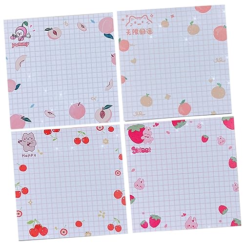 DOITOOL Bücher Frucht Memo Sticker Portable Notizblöcke Selbstklebende Haftnotizen für Schule und Haushalt Niedliche Designs für Studenten und von DOITOOL
