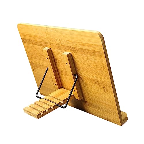 DOITOOL Bücherregal Stand Zeichnung Desktop-zeichenbrett Planke Faltbar Desktop-buchständer Schreibtisch Gestell Lektüre Falten Einstellbar Lesen Staffeleien Hausbedarf Gelb Hölzern von DOITOOL