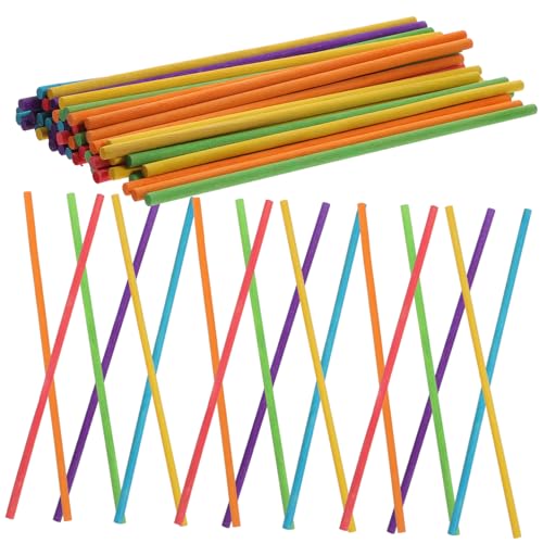 DOITOOL Bunte Holz-Bastelstäbe für DIY-Modelle und Skulpturen, Material für Kunst und Handwerk, Lernen von Farben und kreatives Spielen, 50 Stück von DOITOOL