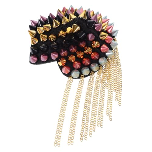DOITOOL Bunte Punk Epaulette mit Metallnieten und Quasten Vintage Schulterklappe für Uniform Kostüm Zeremonie Einfach zu Befestigen und Dekorativ Auffälliges Design für Besondere Anlässe von DOITOOL