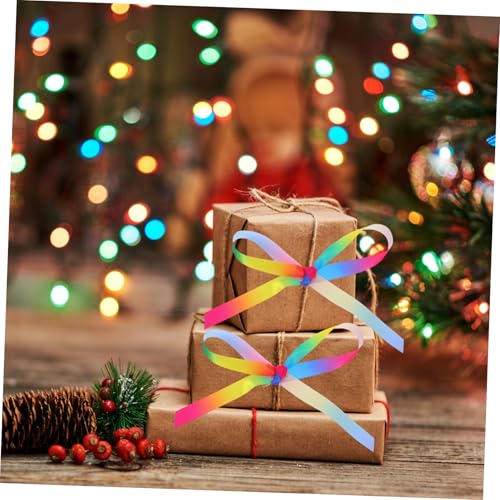 DOITOOL Bunte Regenbogen Satinband Breit Yards Einseitig Farbiges Stoffband für Geschenkverpackung Blumensträuße DIY Basteln Dekoratives Geschenkband Langlebig Farbecht von DOITOOL