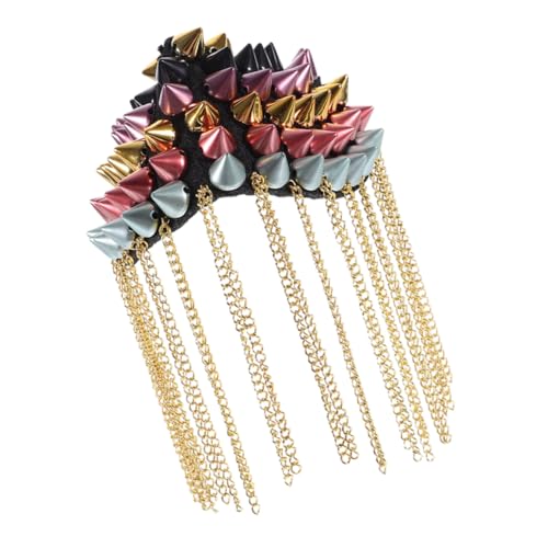 DOITOOL Bunte Schulterklappen mit Quasten und Nieten Punk Stil Epauletten Applikation für Kleidung Modisches Accessoire für Hochzeit Bühne Party Vielseitig Einsetzbar von DOITOOL