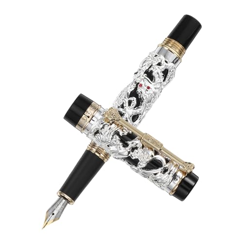 DOITOOL Chinesischer Stil Stift japanischer kalligrafiestift Dip-Stifte Füllfederhalter Studenten Stift Kalligrafiestifte zum Schreiben ausgefallener Stift Zinklegierung Silber DOITOOL Chinesischer Stil Stift japanischer kalligrafiestift Dip-Stifte Füllfederhalter Studenten Stift Kalligrafiestifte zum Schreiben ausgefallener Stift Zinklegierung Silber von DOITOOL