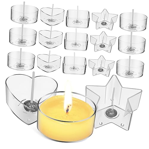 DOITOOL DIY Kerzenherstellung Supplies Wachsschmelzdosen Kerzendochte Transparente Teelichtbecher Formhalter für Bastelprojekte für Heimdekoration u DOITOOL DIY Kerzenherstellung Supplies Wachsschmelzdosen Kerzendochte Transparente Teelichtbecher Formhalter für Bastelprojekte für Heimdekoration u von DOITOOL