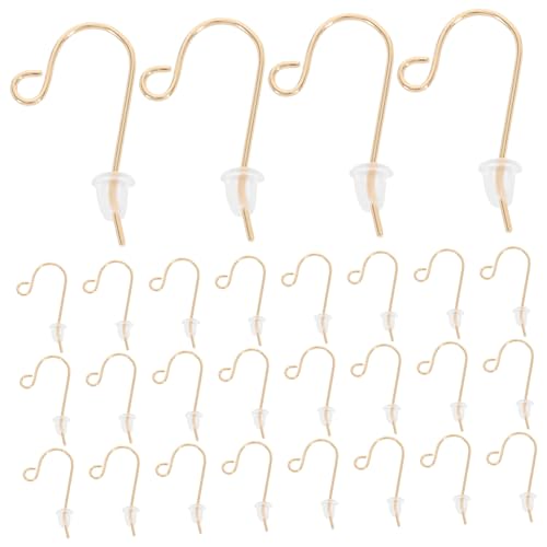 DOITOOL DIY Ohrhaken V-form Ohrschmuck Zubehör mit Ohrstoppern für Ohrringe Basteln Selbermachen Ohrschmuckherstellung Frauen Schmuckmaterial DOITOOL DIY Ohrhaken V-form Ohrschmuck Zubehör mit Ohrstoppern für Ohrringe Basteln Selbermachen Ohrschmuckherstellung Frauen Schmuckmaterial von DOITOOL