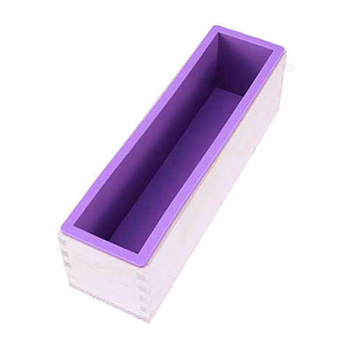 DOITOOL DIY Seifenform Holz Rechteckige und Runde Form für Seifenherstellung S Lila Handgefertigte Geschmacksneutrale und Langlebige Seifenmolds für Kreative Seifenliebhaber von DOITOOL