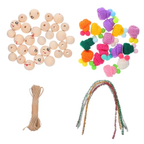 DOITOOL DIY Weihnachts-holzperlen mit Juteschnur und Weihnachtsmützen Kleine Holzperlen für Gestalten Festliche Dekoration für Familienfeiern und Weihnachtsbaum DOITOOL DIY Weihnachts-holzperlen mit Juteschnur und Weihnachtsmützen Kleine Holzperlen für Gestalten Festliche Dekoration für Familienfeiern und Weihnachtsbaum von DOITOOL