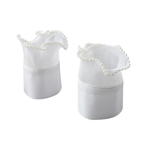 DOITOOL Damen Handgelenkmanschetten mit Perlen und Bouffant Spitze Abnehmbare Fake Cuff Decors für Kostüme Partys Cosplay und Vielseitige Kleidungsaccessoires von DOITOOL