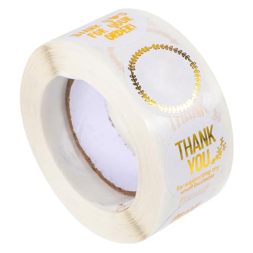 DOITOOL Dankeschön Aufkleber Selbstklebende Etiketten für Geschenkverpackungen Bastelprojekte und Hochzeiten Hochwertige Praktische Siegelsticker für Jede Glatte Oberfläche für Feiern und von DOITOOL