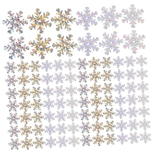 DOITOOL Dekorationsmaterialien mit Pailletten Schneeflocken glitzern winterlicher Glitzer weihnachtliche Konfetti-Streusel Sekter Schneekonfetti Plastik Silver von DOITOOL
