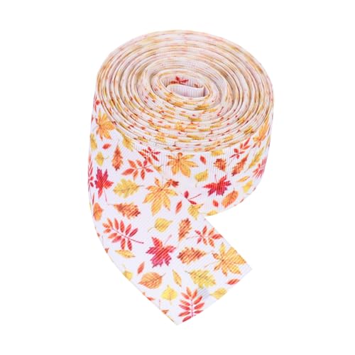 DOITOOL Dekoratives Polyesterband mit Erntemuster Geschenkbändchen für Geschenkverpackung DIY Basteln Thanksgiving Partydekoration Glatte Oberfläche Vielseitig Einsetzbar von DOITOOL