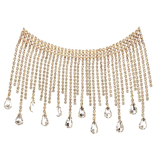 DOITOOL Diamantkette schmuck ketten brims silberkette Fransenborte DIY-Zubehör Schleife Pailletten Kleid mit Quastenbesatz nähen Rock Strass-DIY-Kette Strasskette zum Basteln Metall Golden DOITOOL Diamantkette schmuck ketten brims silberkette Fransenborte DIY-Zubehör Schleife Pailletten Kleid mit Quastenbesatz nähen Rock Strass-DIY-Kette Strasskette zum Basteln Metall Golden von DOITOOL