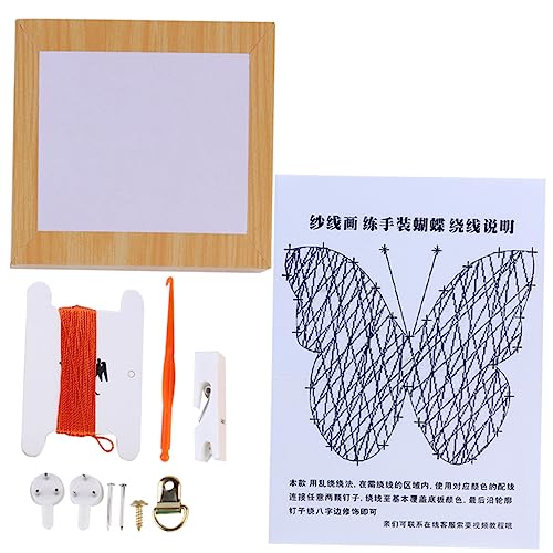 DOITOOL Diy Bastelset für Wanddekoration Nagelwicklungsbild mit Schmetterlingsmuster Kreative Materialien für Diy Kunst für Wohnraumgestaltung und von DOITOOL