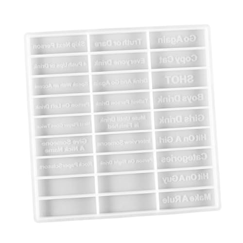 DOITOOL Diy Spieleform Silikonform für Wortplatten Kristall Epoxidharz Gießform für Kreative Bastelprojekte Langlebig und Einfach zu Verwenden von DOITOOL