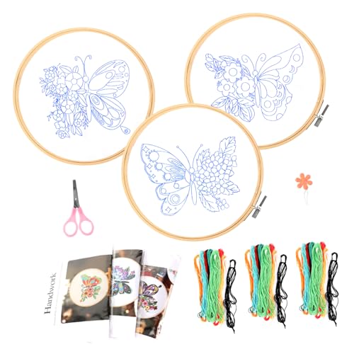 DOITOOL Diy Stickset für Anfänger Handstickerei Kit mit Blumenmustern Teiligem Bambus Fäden und Zubehör für Kreative Projekte und Familie DOITOOL Diy Stickset für Anfänger Handstickerei Kit mit Blumenmustern Teiligem Bambus Fäden und Zubehör für Kreative Projekte und Familie von DOITOOL