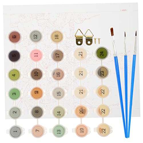 DOITOOL Diy für Erwachsene und Acryl Ölgemälde Kit mit Niedlicher Katzen Nummerierter Pinsel und Farben für Kreative Wanddekoration und Entspannendes Hobby von DOITOOL