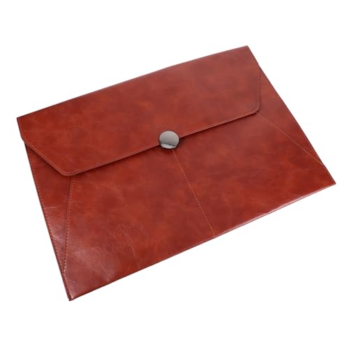 DOITOOL Dokumentenmappe aus Leder großer ordner dokumententasche Ledermappe groß Ordner Ordner Portfolio-Ordner Geld briefumschläge aktenordner Reisemappenkoffer Aktenhalter im Büro Brown von DOITOOL