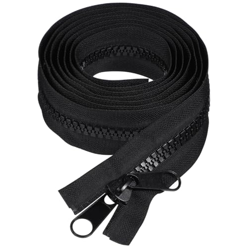 DOITOOL Doppelseitiger robuster Reißverschluss: 200 cm lang, DIY-Nähen, Handwerk, Reißverschlüsse mit Halteende für Schlafsack, Zelt, Boot, Trampolin – Schwarz DOITOOL Doppelseitiger robuster Reißverschluss: 200 cm lang, DIY-Nähen, Handwerk, Reißverschlüsse mit Halteende für Schlafsack, Zelt, Boot, Trampolin – Schwarz von DOITOOL