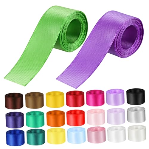 DOITOOL Doppelseitiges Satinband Farben pro Band Breit Polyester Vielseitiges Dekoband für Geschenke Party Blumensträuße Kränze Unabhängigkeitstag Festliche Bastelideen DOITOOL Doppelseitiges Satinband Farben pro Band Breit Polyester Vielseitiges Dekoband für Geschenke Party Blumensträuße Kränze Unabhängigkeitstag Festliche Bastelideen von DOITOOL