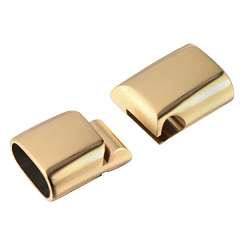 DOITOOL Edelstahl-Schnallenverschlüsse, sicherer Armband-Verschluss für Damen-Armbänder, Halsketten, Lederbänder, goldfarben, 10 Stück DOITOOL Edelstahl-Schnallenverschlüsse, sicherer Armband-Verschluss für Damen-Armbänder, Halsketten, Lederbänder, goldfarben, 10 Stück von DOITOOL