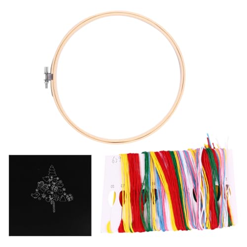 DOITOOL Einsteiger Stickerei Set Weihnachts DIY Kreuzstich Starter Kit mit Bambusrahmen und Waschbarem Muster Kompletter Handarbeitsset für die Familie DOITOOL Einsteiger Stickerei Set Weihnachts DIY Kreuzstich Starter Kit mit Bambusrahmen und Waschbarem Muster Kompletter Handarbeitsset für die Familie von DOITOOL