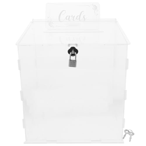 DOITOOL Elegante Acryl Hochzeitskartenbox mit Schloss Transparente Hochzeitsbox für Karten Geld und Reusable Party Dekoration für Romantische Anlässe DOITOOL Elegante Acryl Hochzeitskartenbox mit Schloss Transparente Hochzeitsbox für Karten Geld und Reusable Party Dekoration für Romantische Anlässe von DOITOOL
