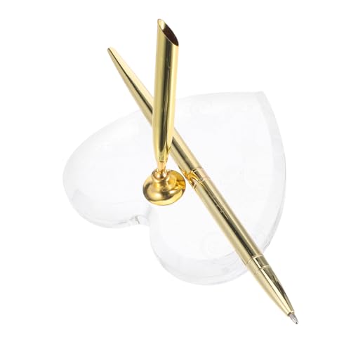 DOITOOL Eleganter Hochzeitsschreibstift mit Acryl-herzständer Metallischer Kugelschreiber für Gästebuch Rutschfester Stifthalter Vielseitig Einsetzbar bei Zeremonie Empfang Jubiläum und DOITOOL Eleganter Hochzeitsschreibstift mit Acryl-herzständer Metallischer Kugelschreiber für Gästebuch Rutschfester Stifthalter Vielseitig Einsetzbar bei Zeremonie Empfang Jubiläum und von DOITOOL