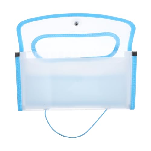 DOITOOL Erweiterbare Fächer Dokumentenmappe Wasserdichter Aktenordner für Büro Schule und Zuhause Organisierer für Quittungen und Karten Blauer Fächerordner mit Minimalistischer Design von DOITOOL