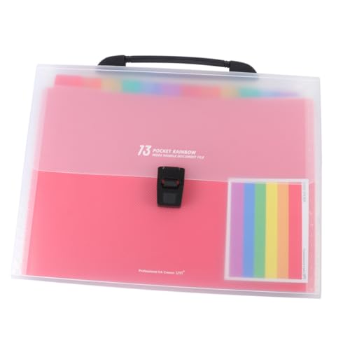 DOITOOL Erweiterbare Rainbow Folder Tasche Fächer Langlebig Handlich Dokumentenmappe für Büro Schule Zuhause von DOITOOL