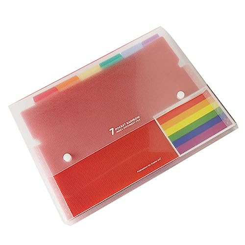 DOITOOL Fächer Dokumentenmappe mit Knöpfen Bunte Erweiterbare Aktenordner für Unterwegs Organisieren Wichtiger Unterlagen für Büro Schule und Zuhause von DOITOOL