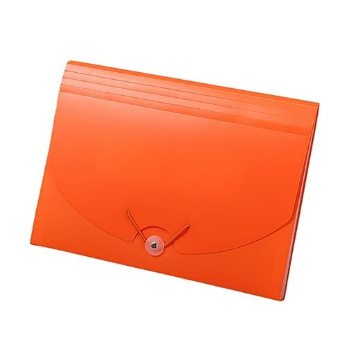 DOITOOL Fächermappe Dokumentenmappe Ordner Organizer mit Großer Kapazität Tragbare Verschleißfeste Mappe für Büro und Zuhause Vielseitiger Datei und Belegsortierer Orange von DOITOOL