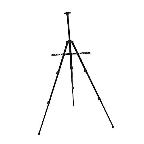 DOITOOL Faltbare Staffelei mit Verstellbarer Höhe Tragbarer Malständer Aluminiumlegierung für Kunstwerke Aufbewahrungstasche für Outdoor Malerei Schwarz von DOITOOL