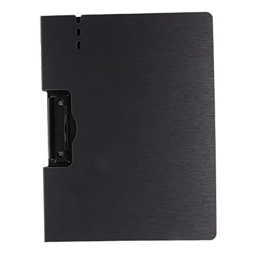 DOITOOL Faltbarer Schreibbrett Dokumentenhalter Metalloptik Stabiler Klemmbrett Aktenordner für Büro und Geschäft Tragbarer Ordner für Papiere und Notizen Dunkelgrau Horizontal von DOITOOL